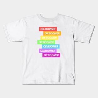 Ok Boomer Rainbow Bars Kids T-Shirt